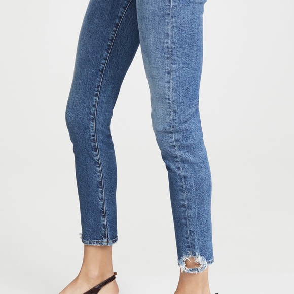 AGOLDE TONI WOMENS ANKLE FRAYED STRAIGHT LEG JEANS Size 24 - Picture 2 of 11